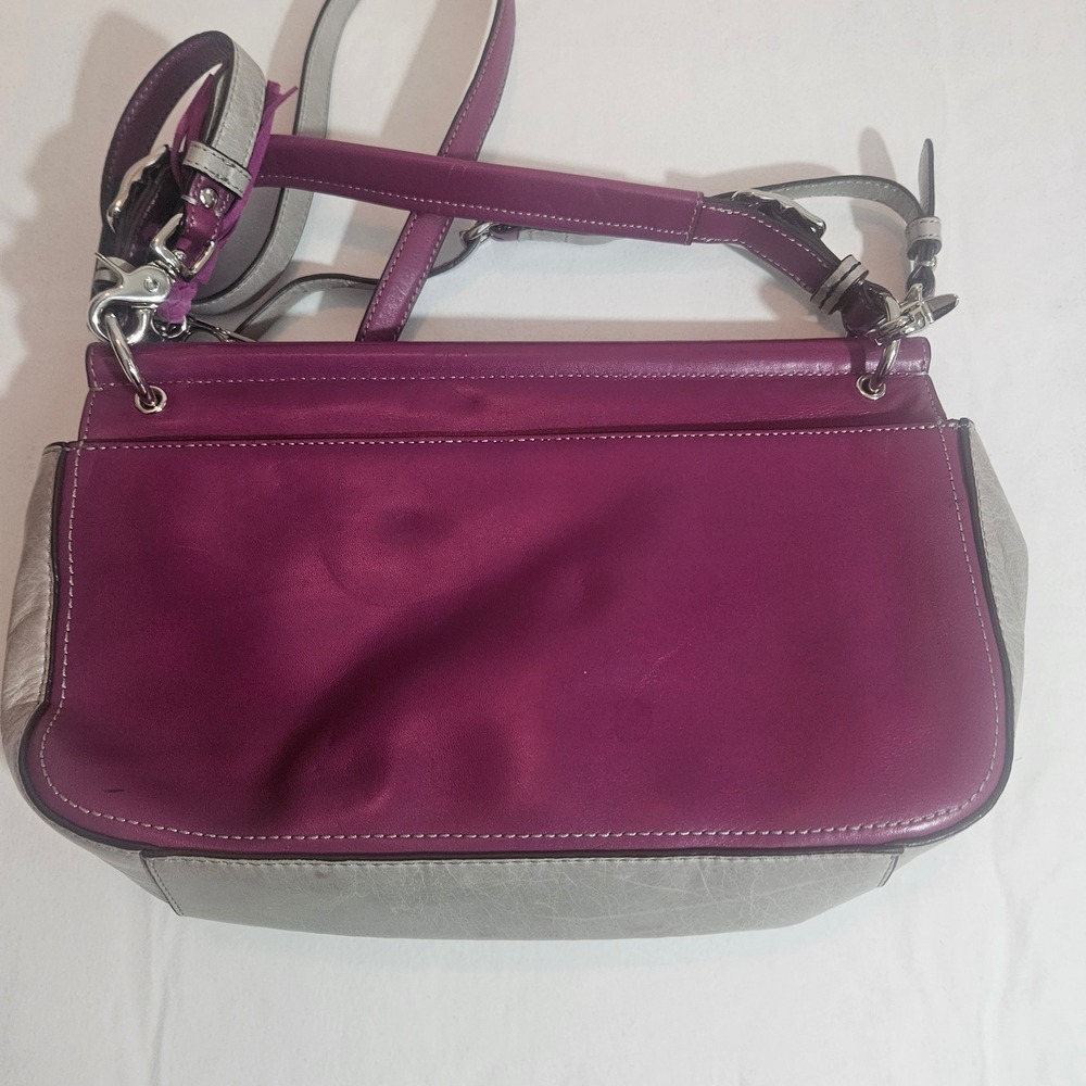 Coach Purple Legacy Colorblock City Willis Crossbody/Top Handle Bag - Picture 4 of 7
